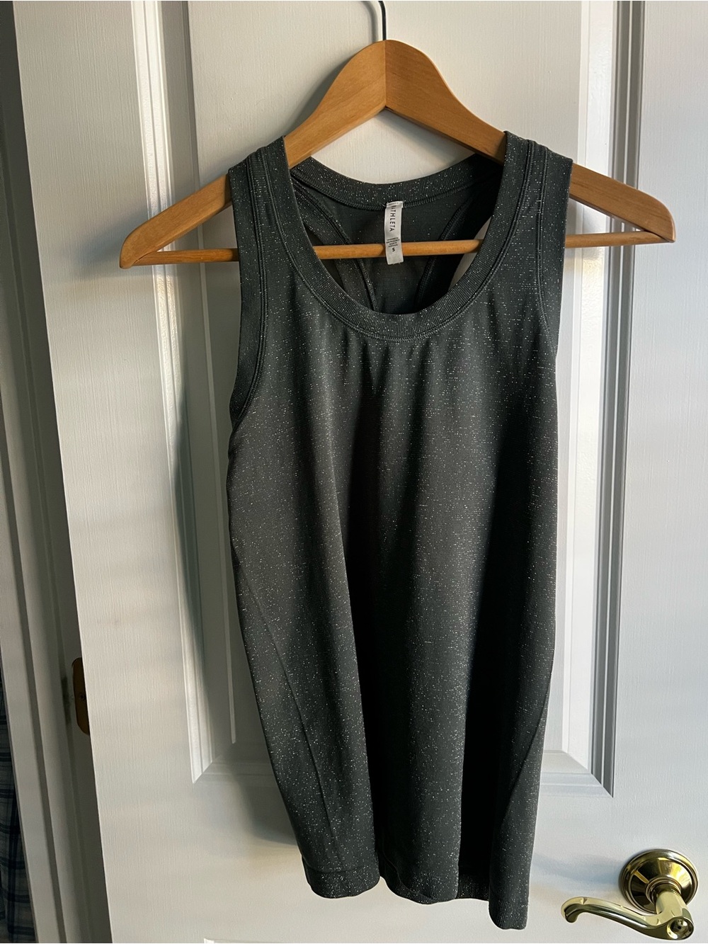 Athleta Momentum Shine Tank Top Women’s Small Dark Green Sparkle Shimmer